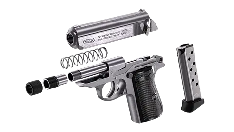 PPK/S SD 3.3 in Stainless 8RD 32 ACP 5